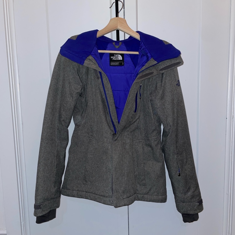 The North Face Charcoal and purple Jacket